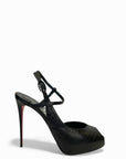 Christian Louboutin Black Croc Embossed Sandals EU 37.5