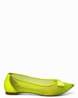 Christian Louboutin Neon Green Mesh Flats EU 38