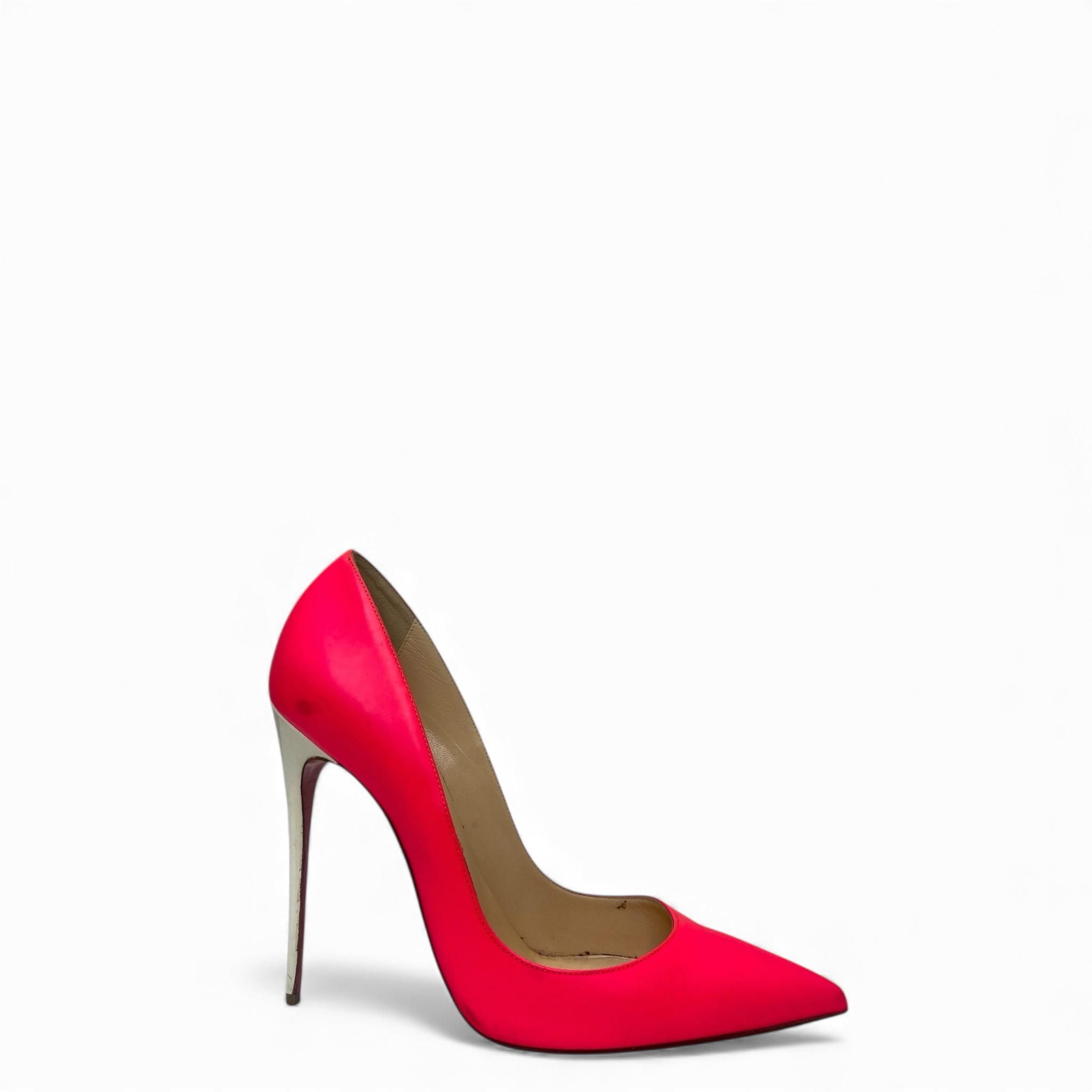 Christian Louboutin So Kate Pumps Neon Hot Pink/Beige EU 38