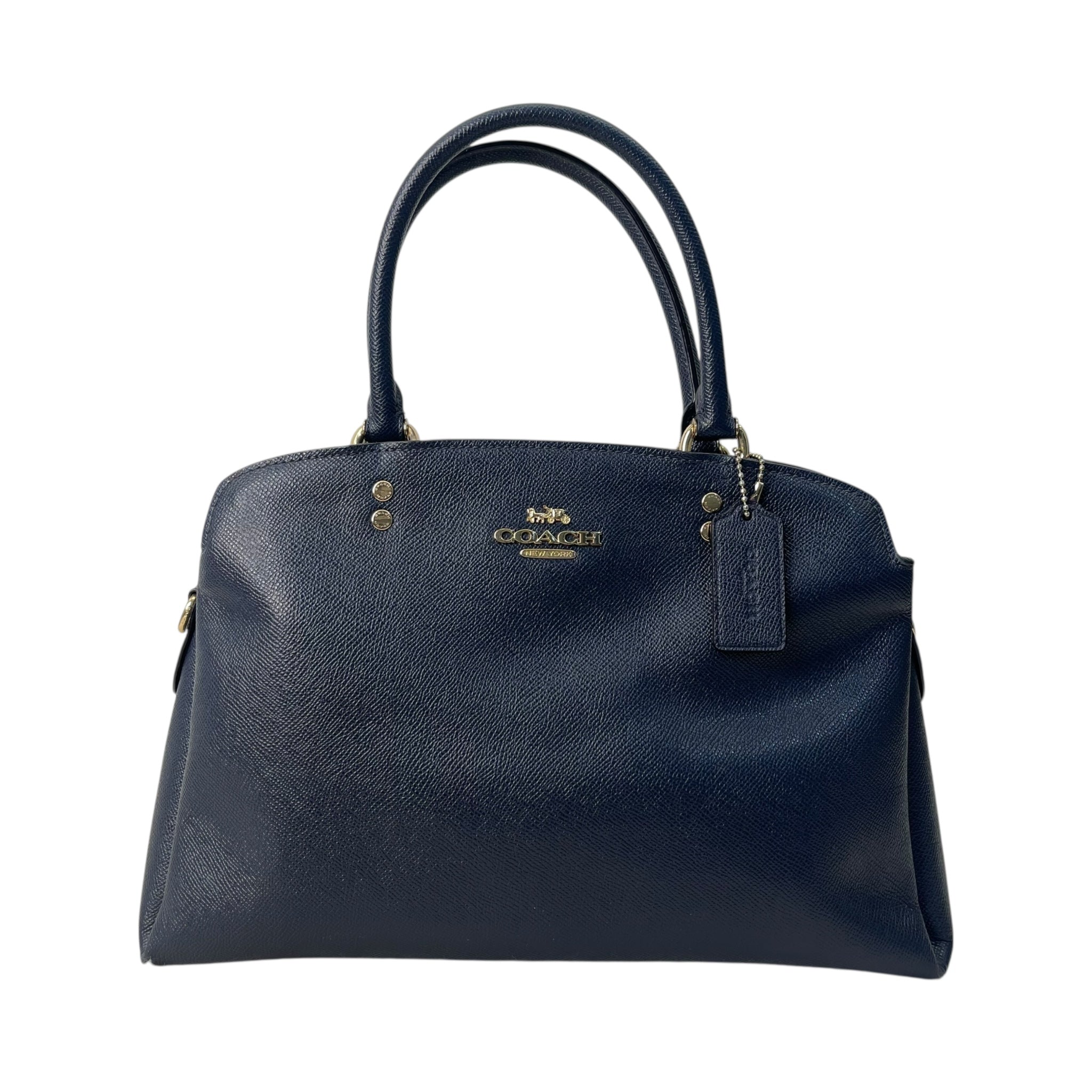 Coach Blue Leather Mini Lillie Carryall Satchel