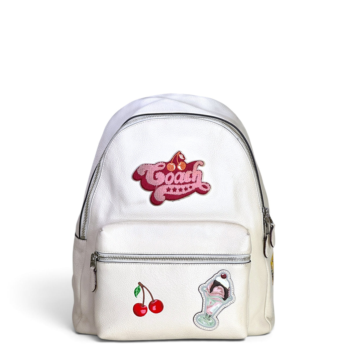 Coach Charlie white leather Backpack