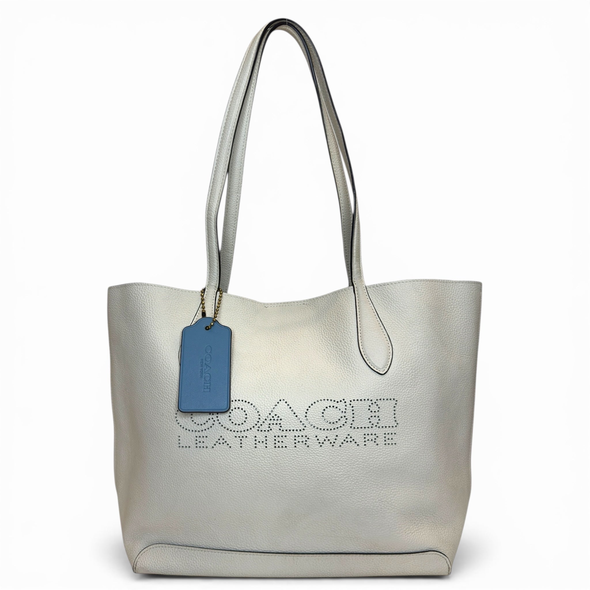 Coach KIA Tote White Leather