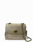 Coach Parker 18 Gold Glitter Shoulder Bag