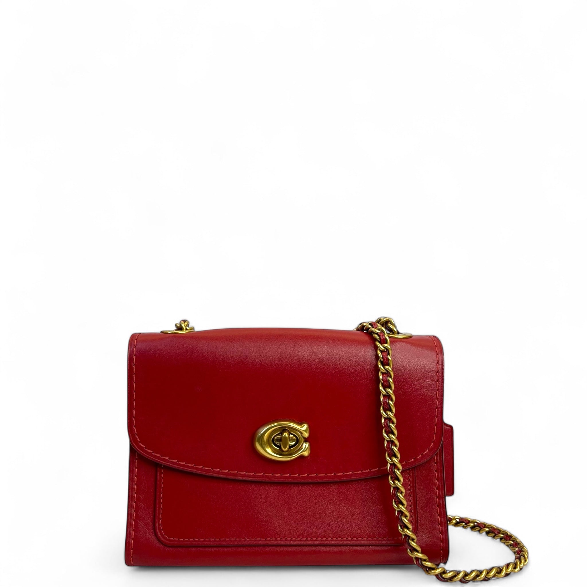 Coach Parker 18 Red Shoulder Bag