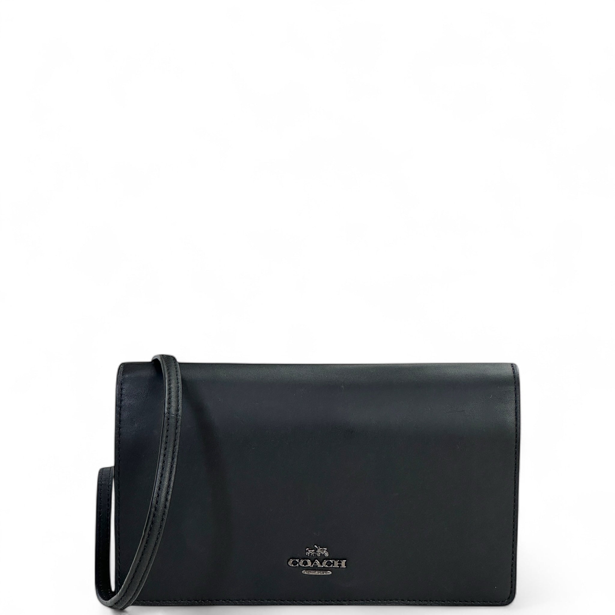 Coach Slim Crossbody Bag Black Leather