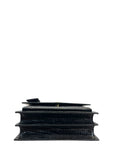 Saint Laurent Medium Sunset Croc-Embossed Black Bag