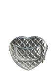 Chanel Heart Bag Metallic Silver Lambskin