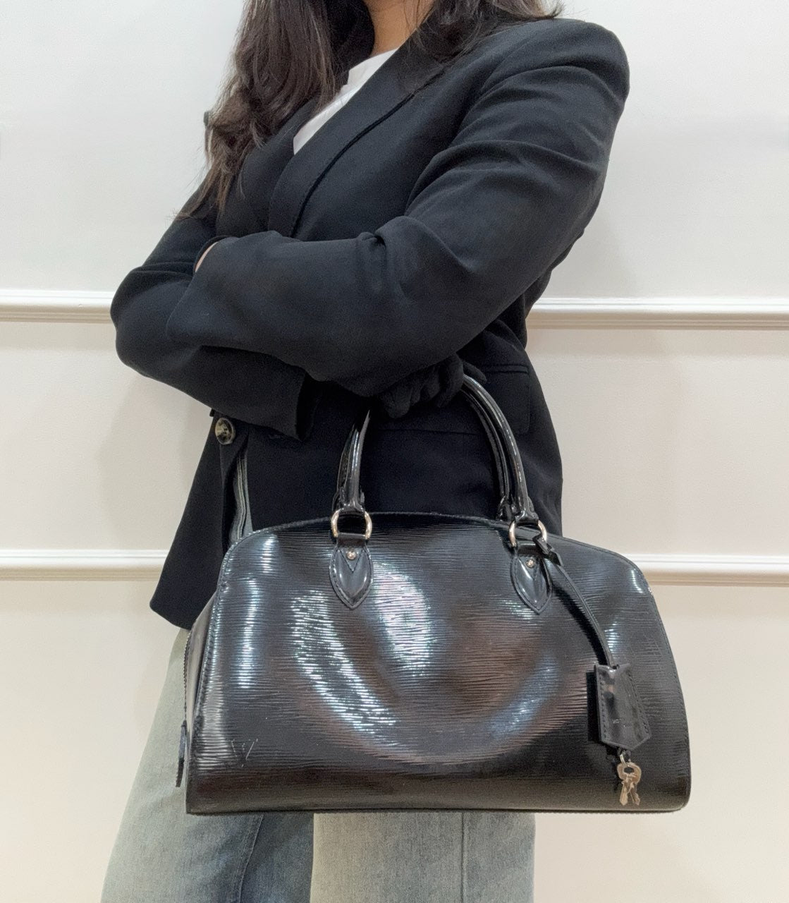 Louis Vuitton Black Epi Leather Pont-Neuf PM Bag