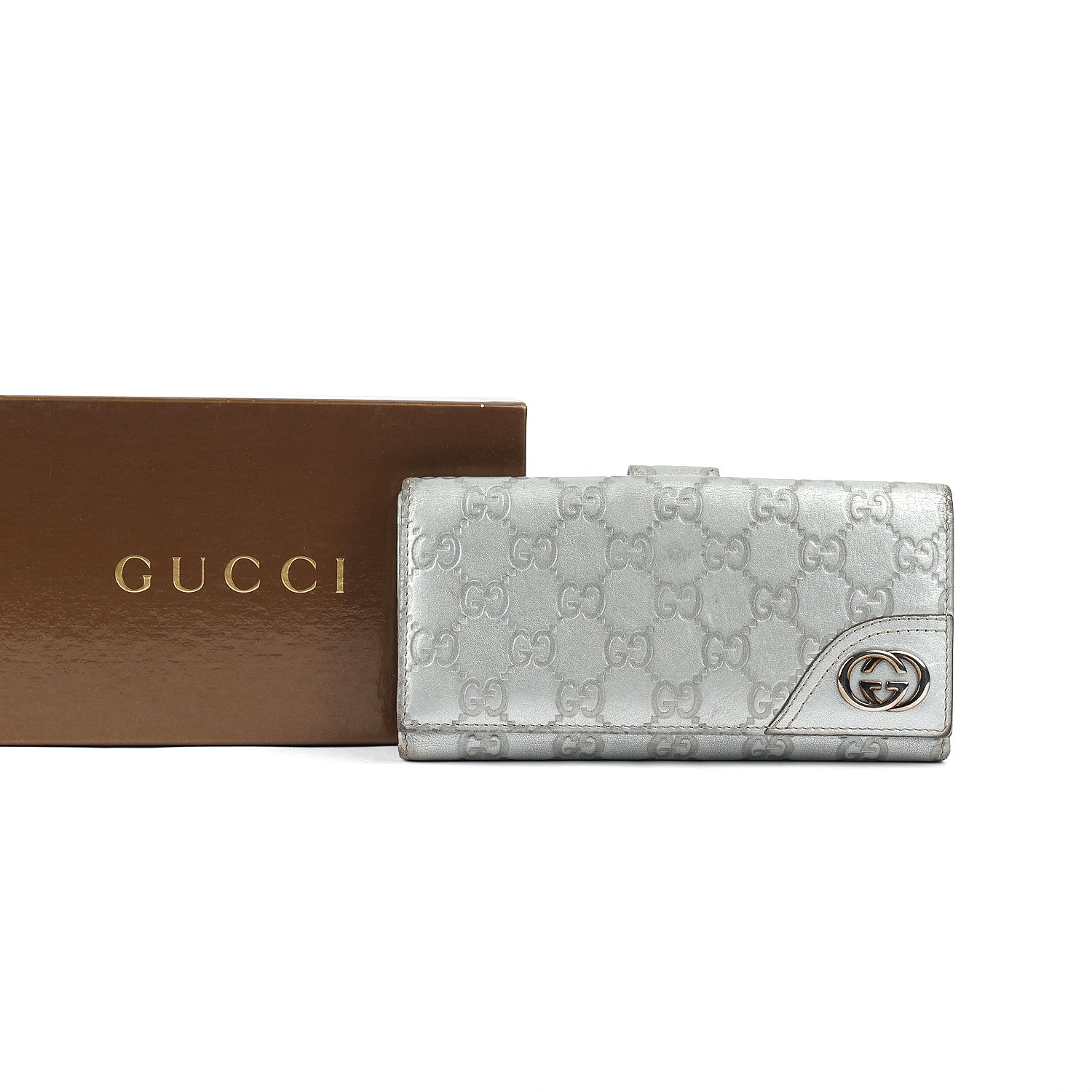 Guccissima Leather Interlocking G Continental Wallet
