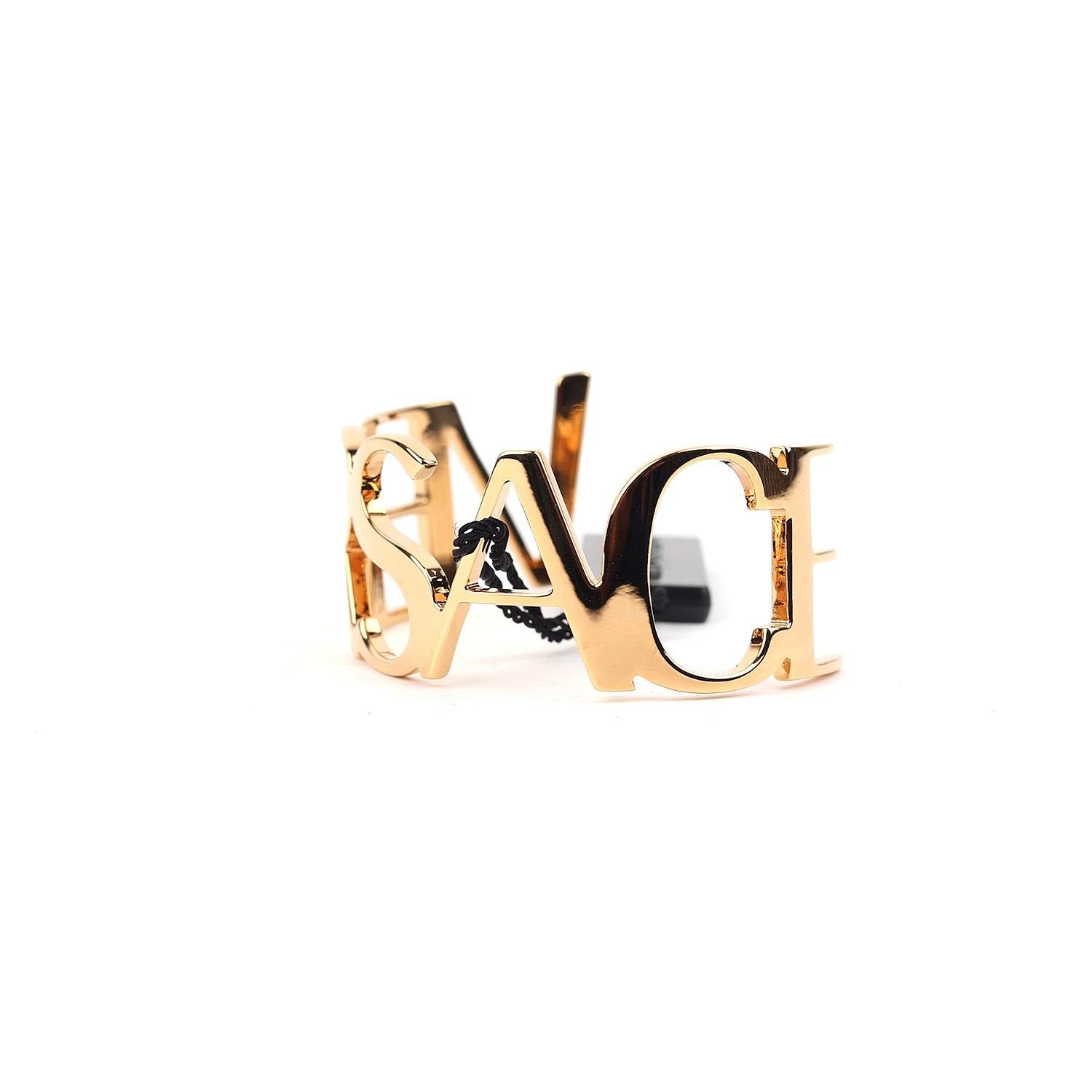 Logo Shaped Gold-tone Bracelet