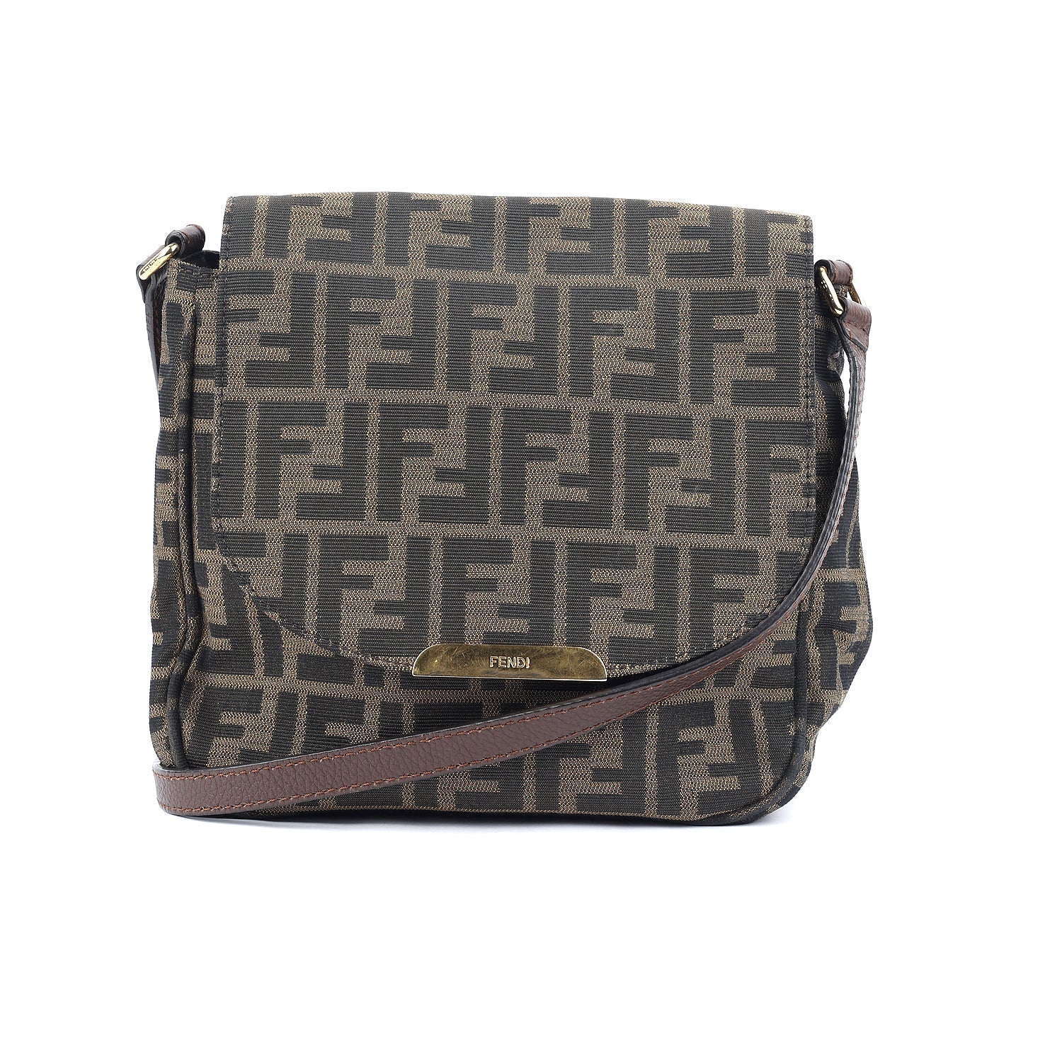 Fendi Tobacco Zucca Crossbody Bag