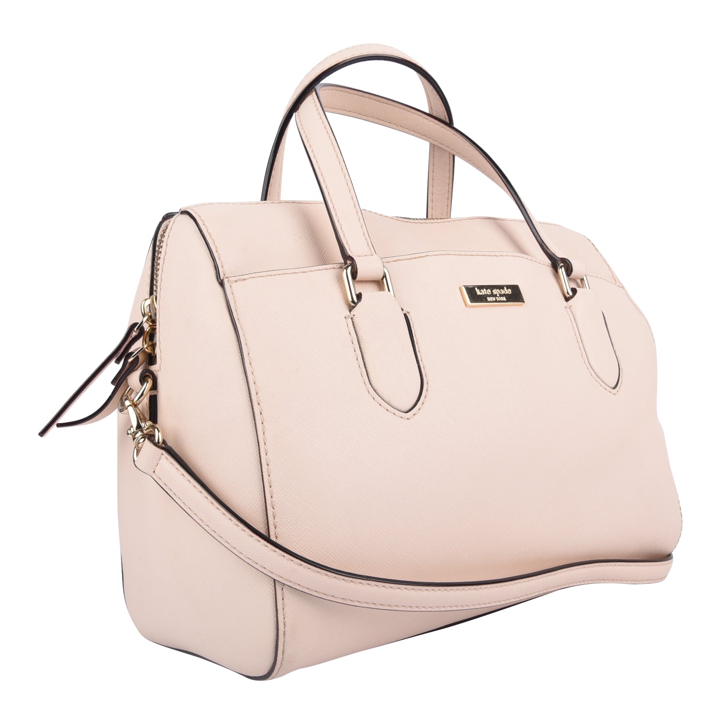 Lanae Laurel Way Saffiano Leather Crossbody Bag Light Pink