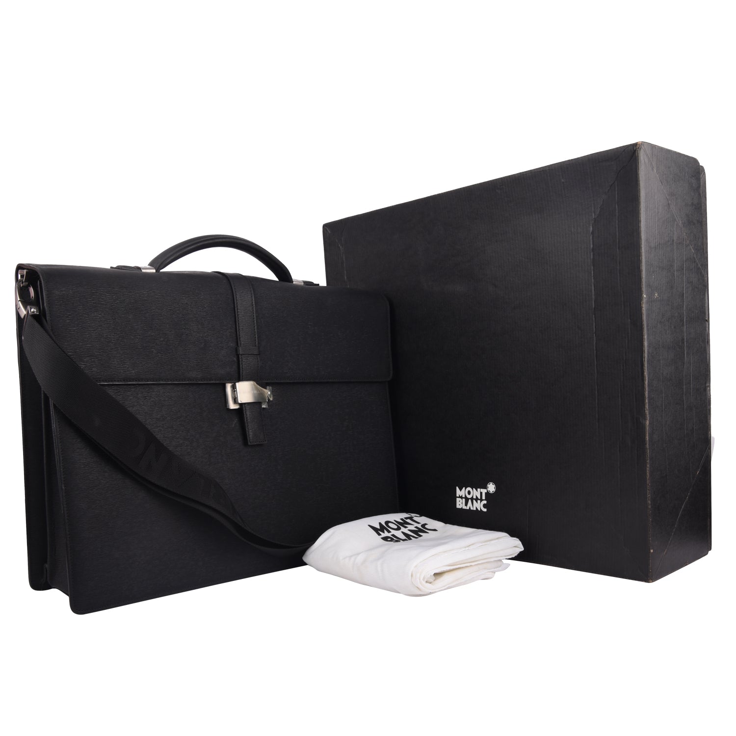 Black Meisterstuck Leather Briefcase