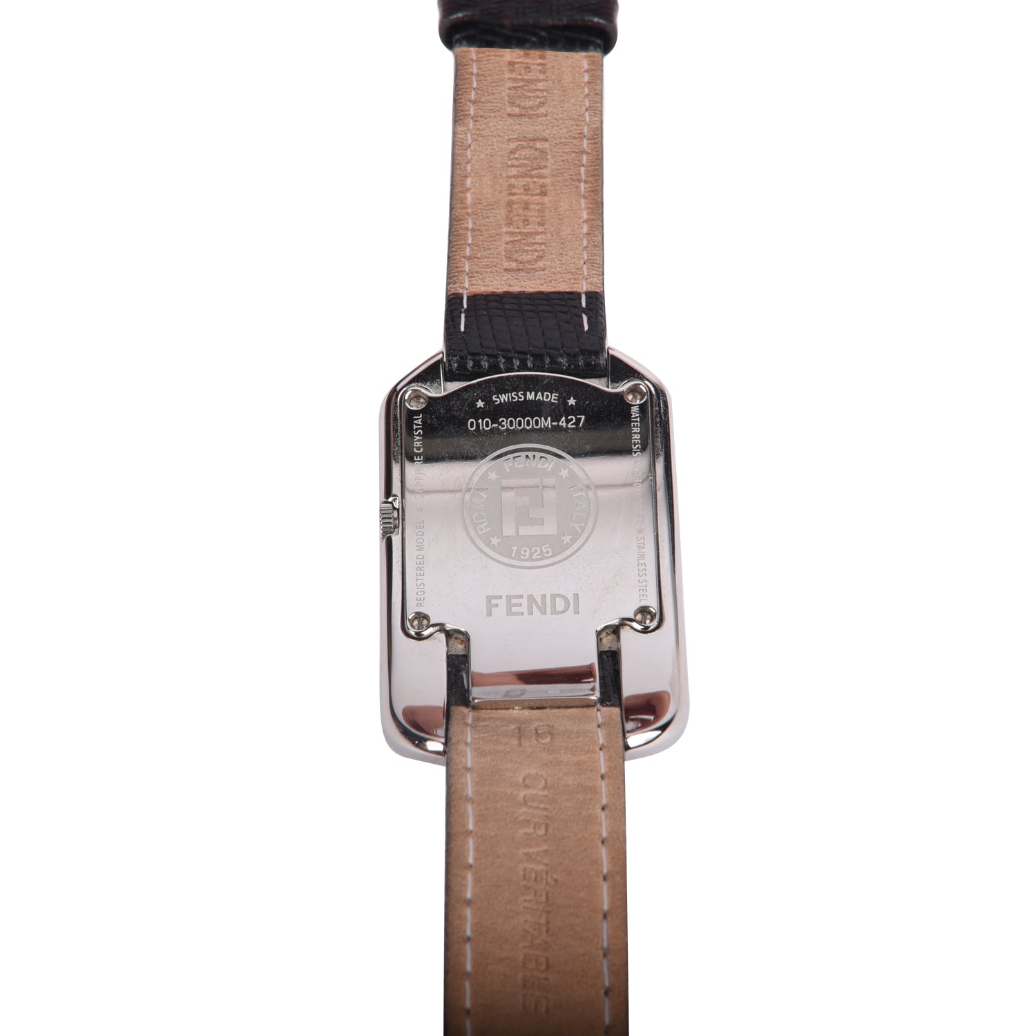 Fendi Chameleon Quartz with Leather Strap Watch