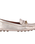 Coach Gold Crosby Driver Metallic Loafer Flats-EUR 39.5