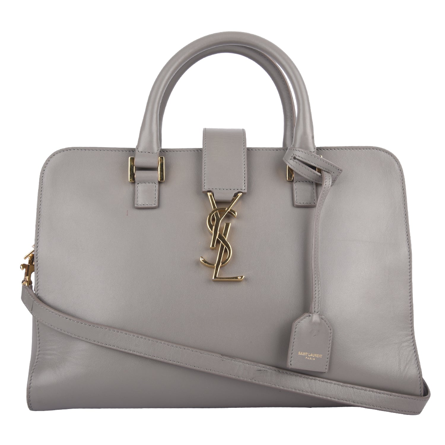 Monogram Cabas Grey Leather Small Tote