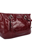Coach Gallery Embossed Red Patent Leather Tote
