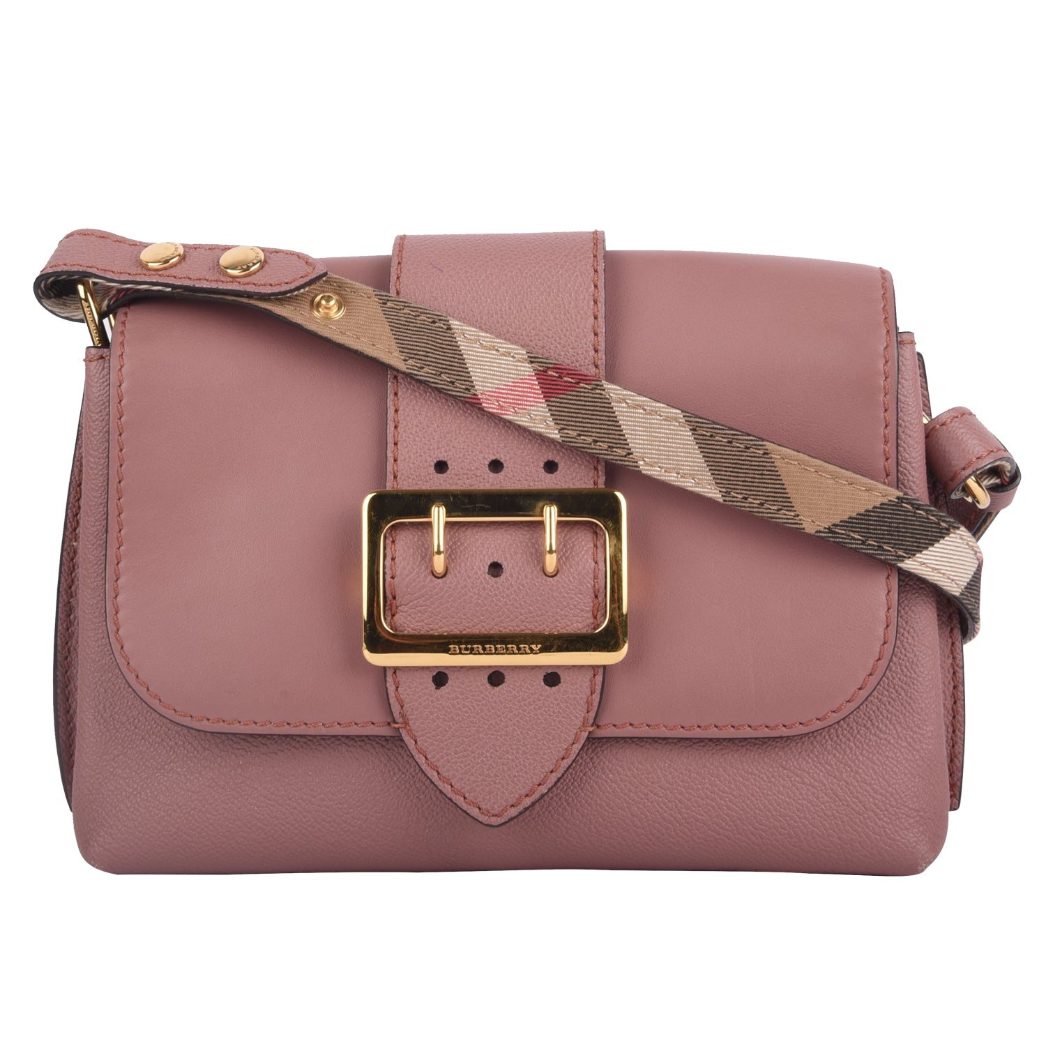 Burberry Dusty Pink Grain Leather Bag