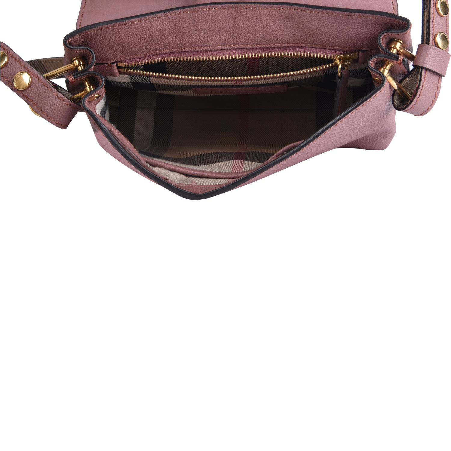 Burberry Dusty Pink Grain Leather Bag