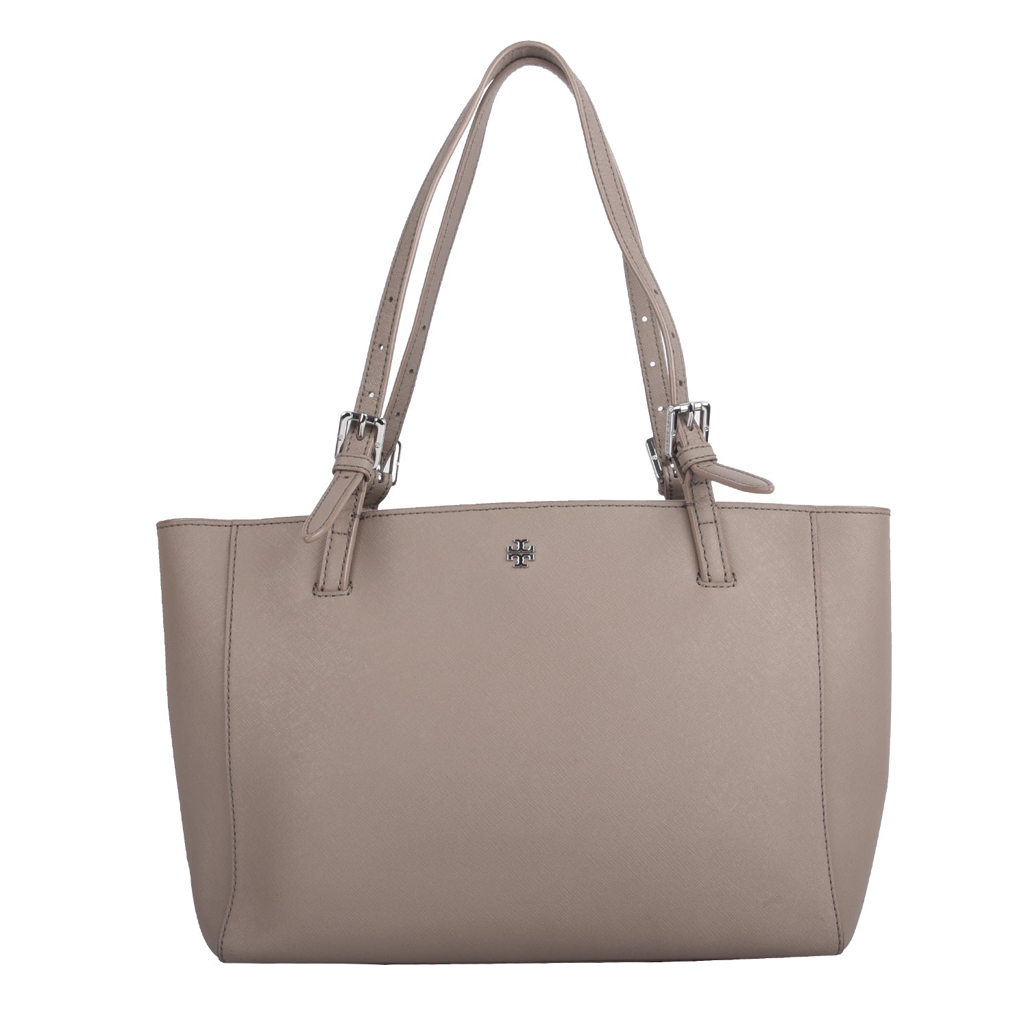 Tory Burch Grey Leather Tote Bag