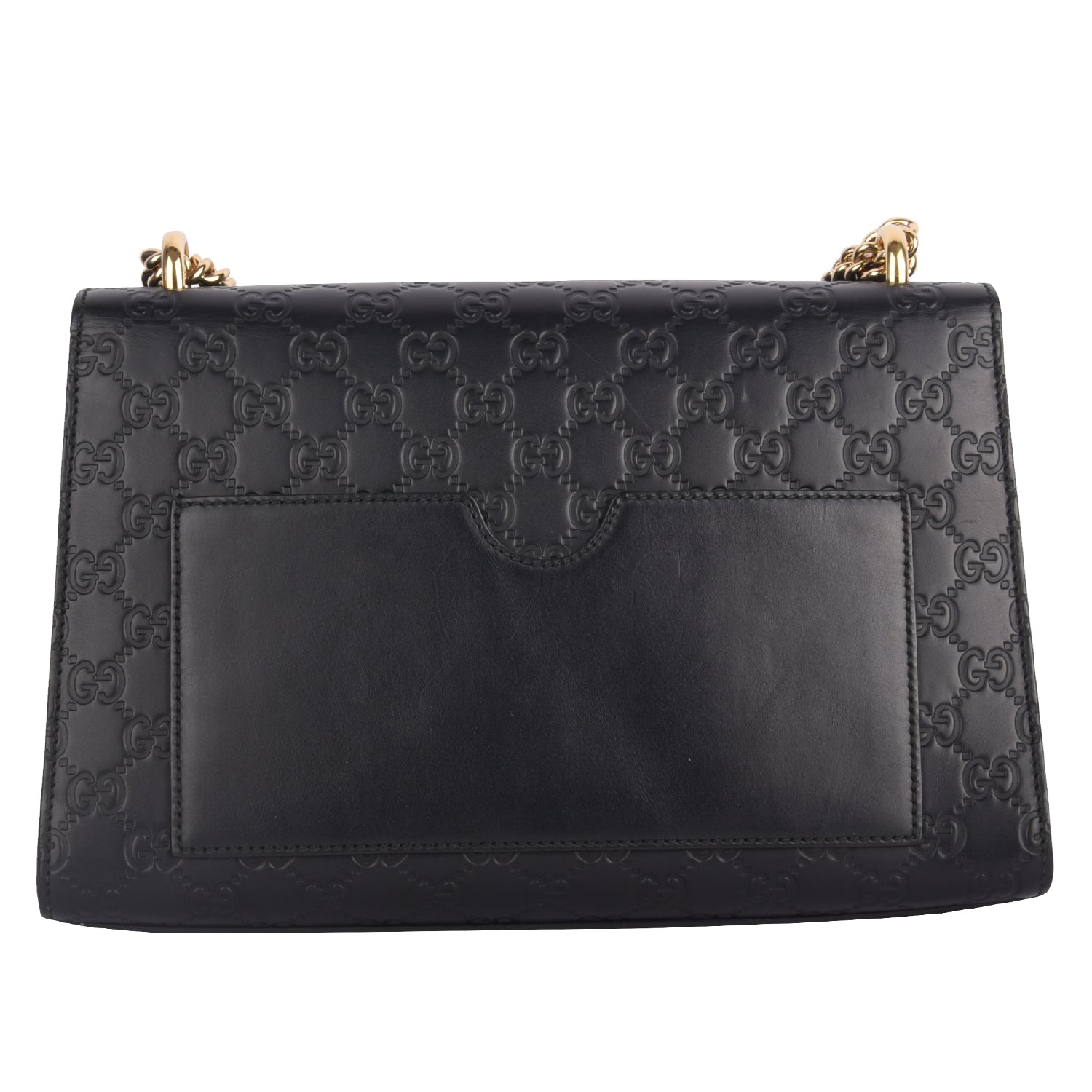 Guccissima Padlock Black Shoulder Medium Bag