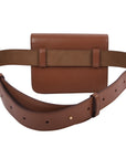 Brown Leather TB Monogram Belt Bag
