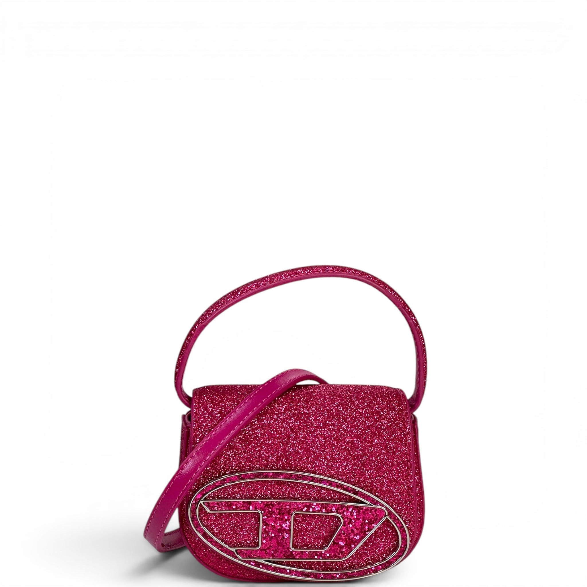 Diesel 1DR-XS-S Mini Bag Pink Glitter Fabric