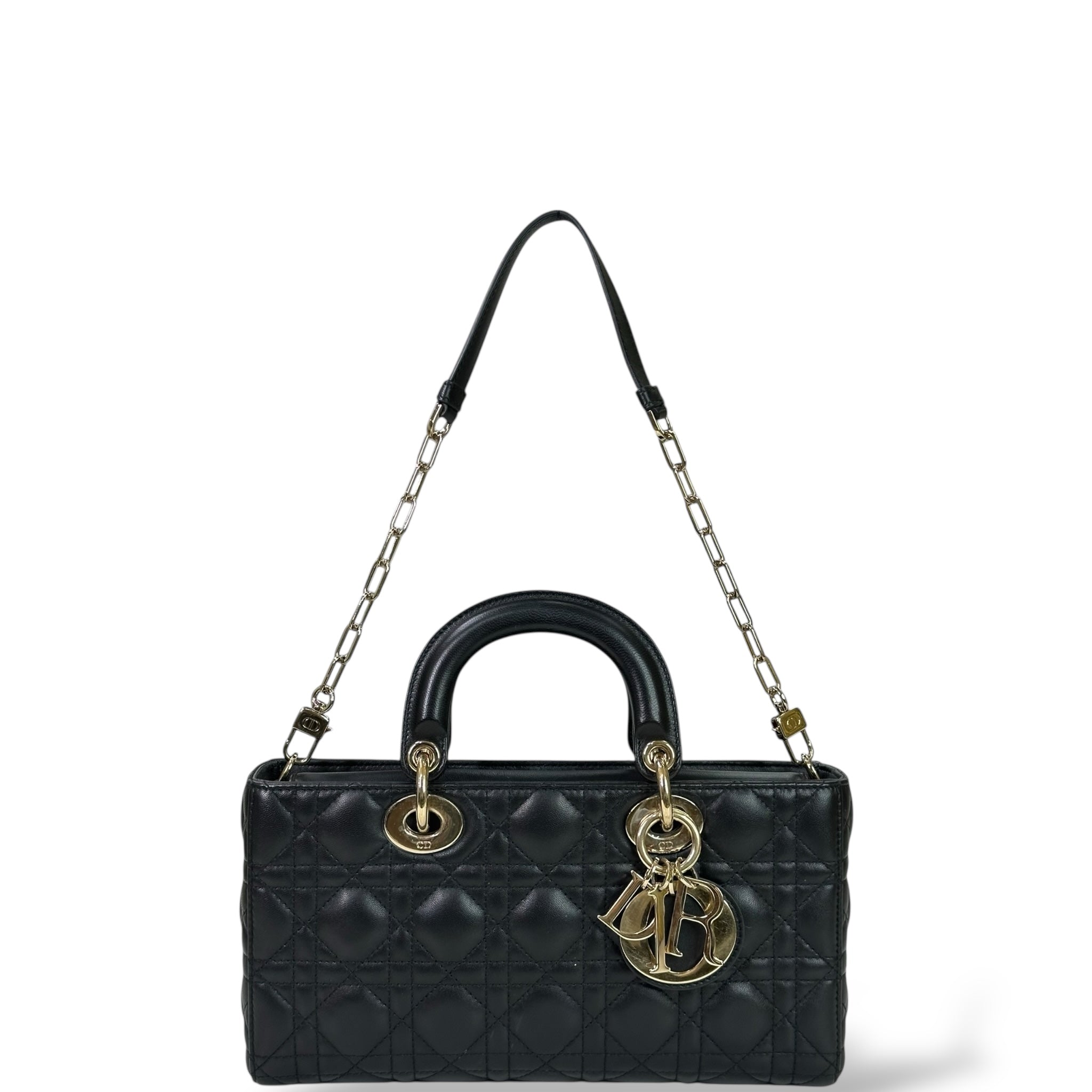 Dior Lady D-Joy Medium Black Cannage Lambskin