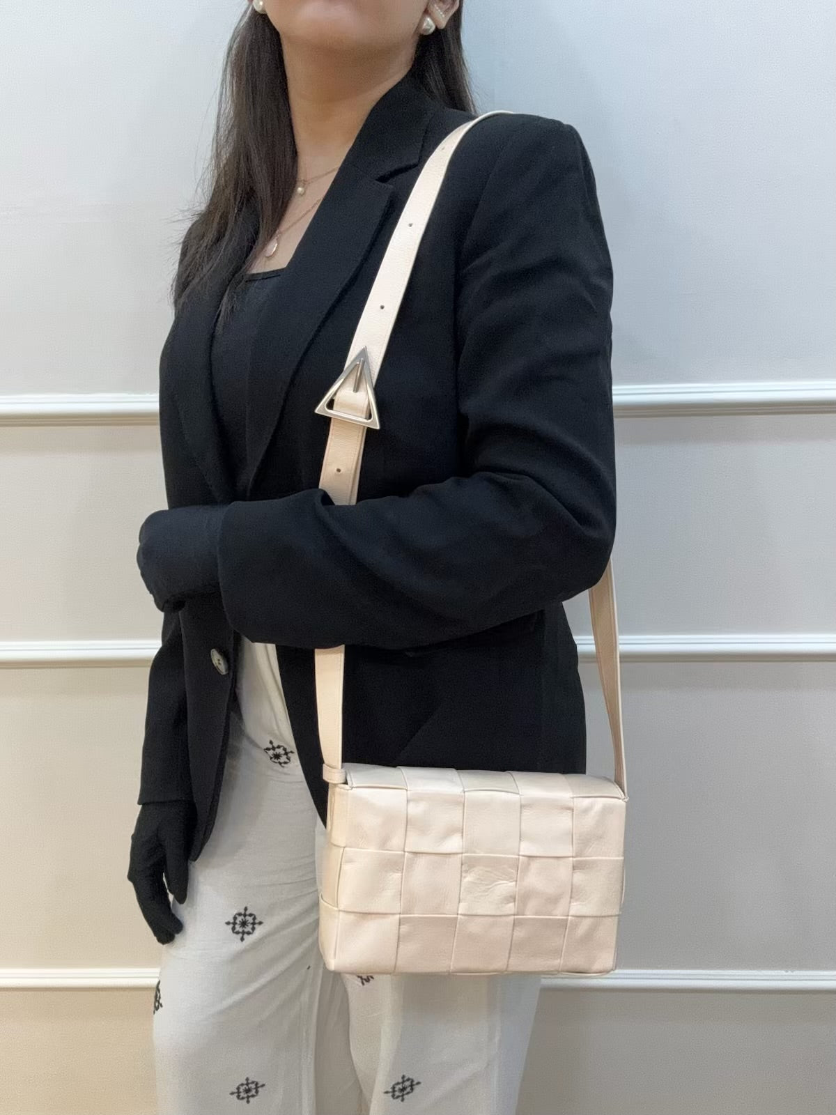 Bottega Veneta Cassette Leather Crossbody Bag