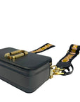 Marc Jacobs Snapshot Black Leather Sling Bag With Detachable Strap
