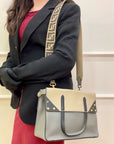 Fendi Tri-Color Grace Leather Flip Bag