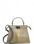 Fendi Stingray Peekaboo ISeeU Petite Bag Beige Leather