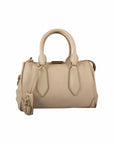 Burberry White Pebbled Leather Satchel Bag