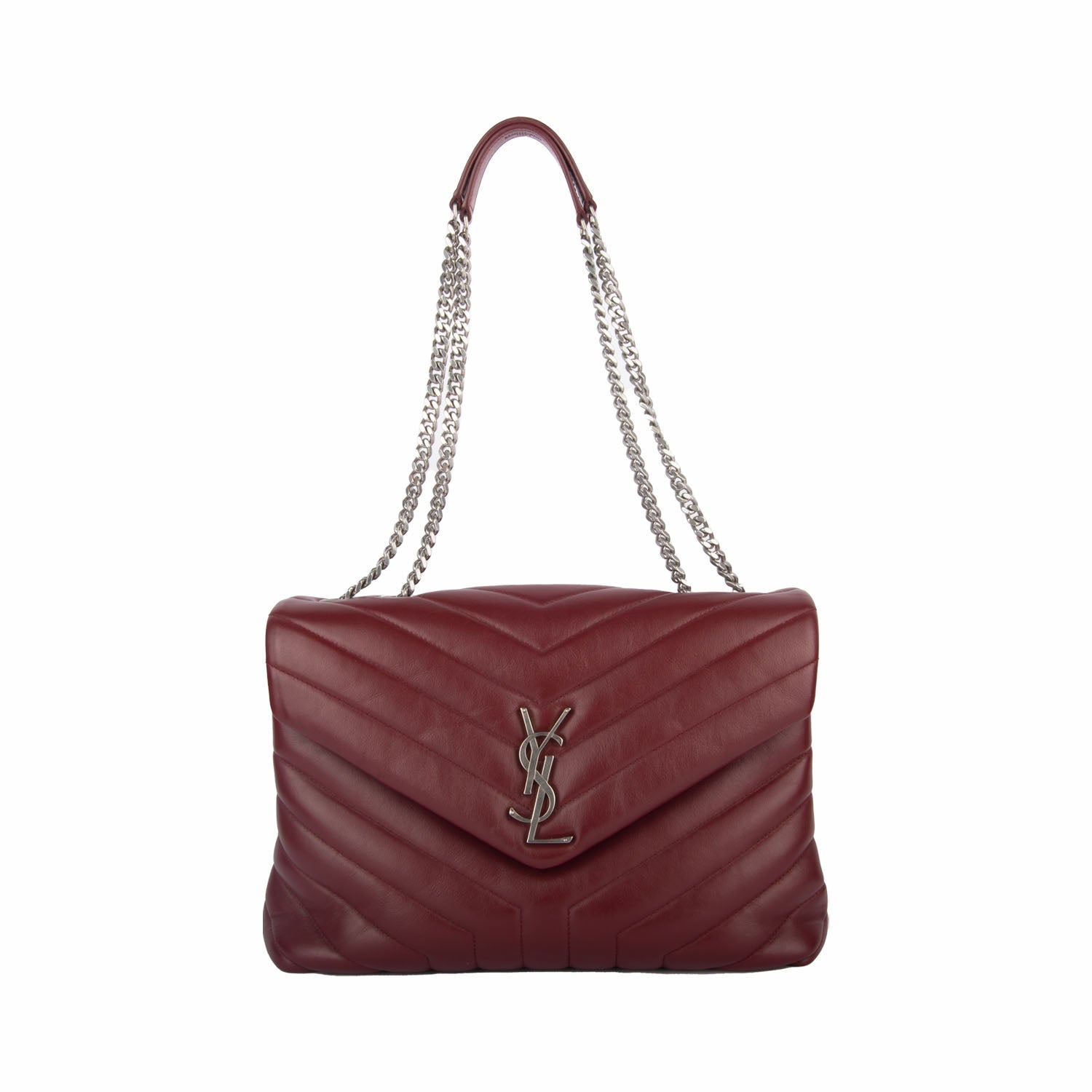 Monogram Loulou Matelasse Vitello Piumotto Red Calfskin Leather Bag