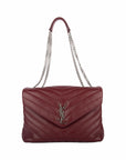 Monogram Loulou Matelasse Vitello Piumotto Red Calfskin Leather Bag