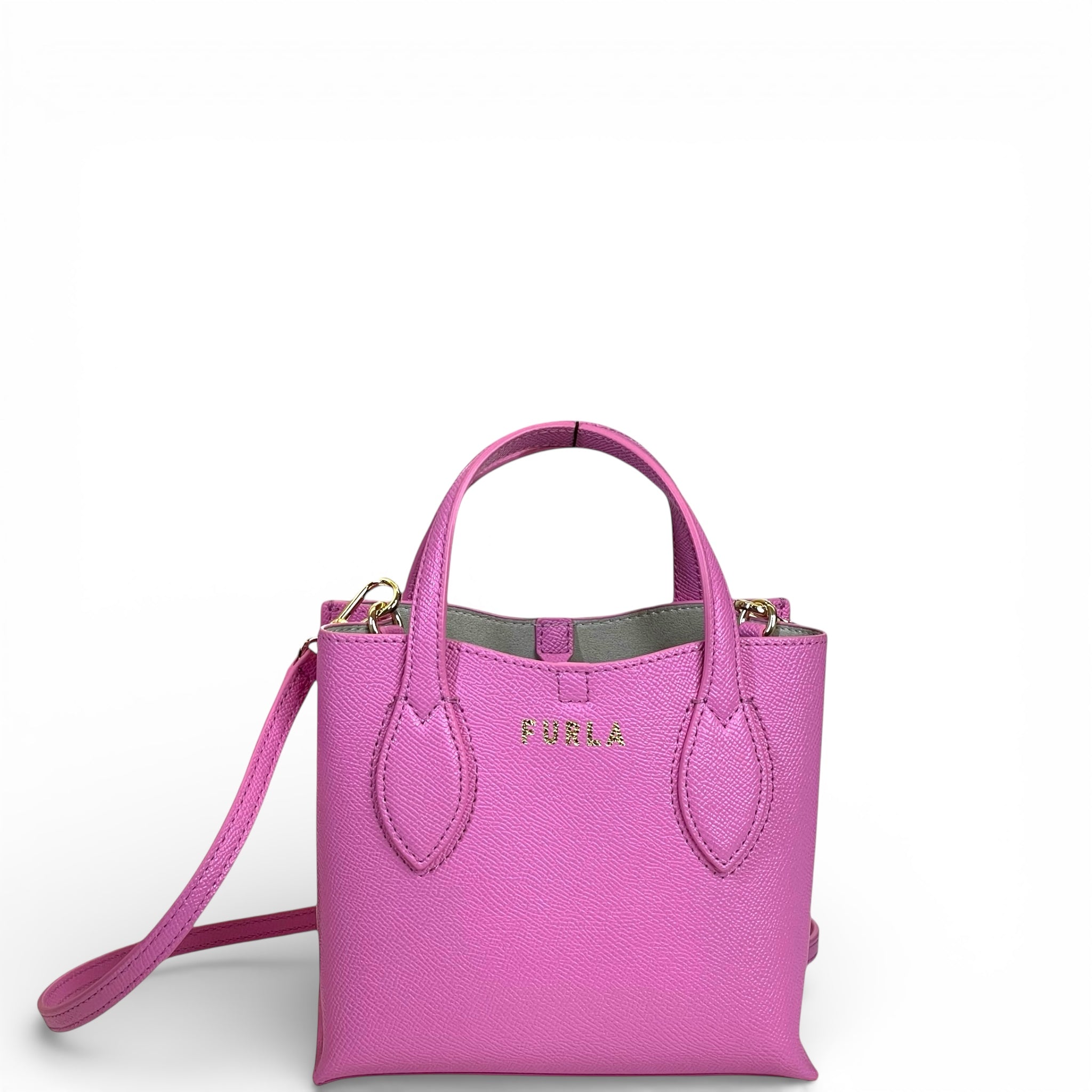 Furla Era Mini Tote Bag Pink Leather