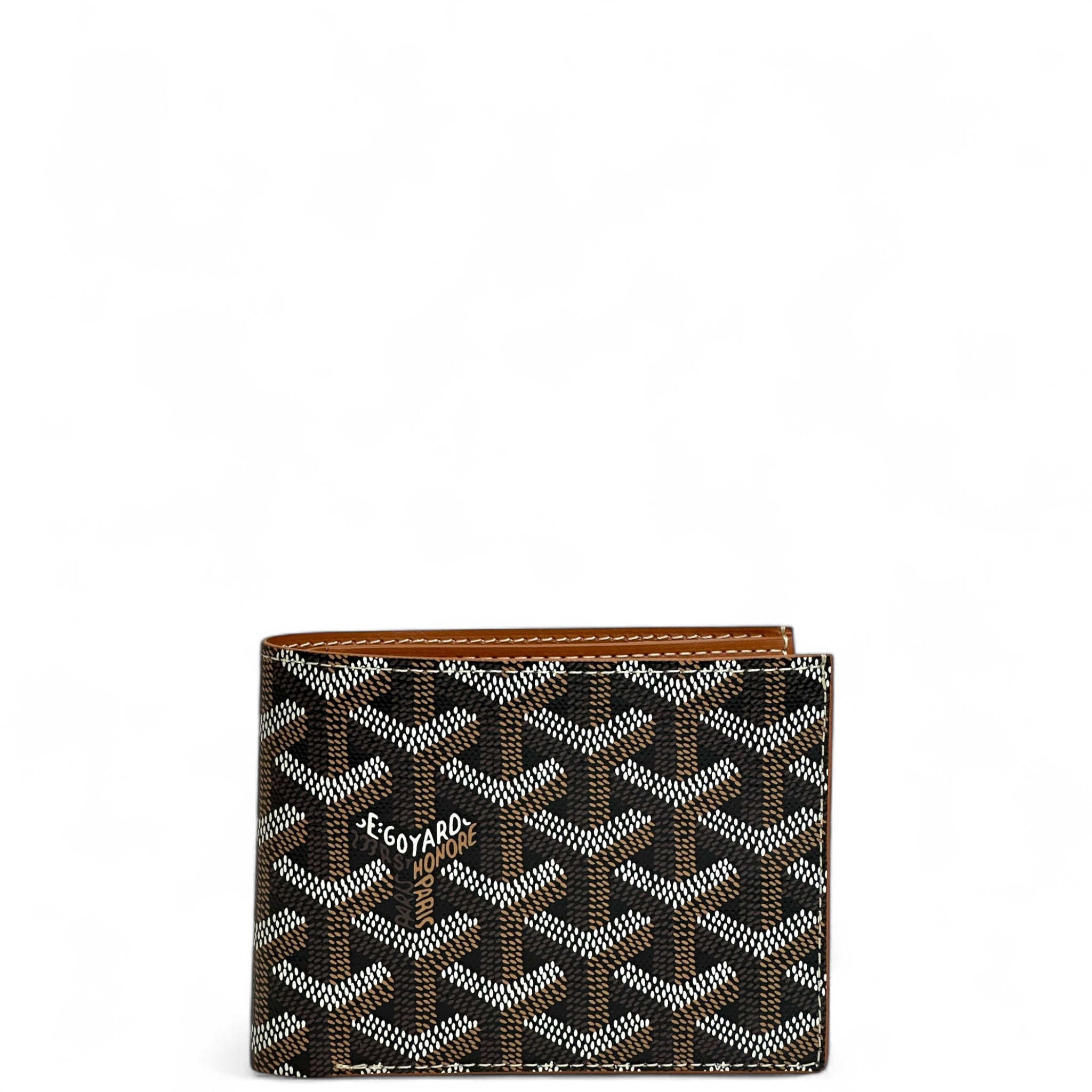 Goyard Saint Florentin Wallet Black & Tan Goyardine