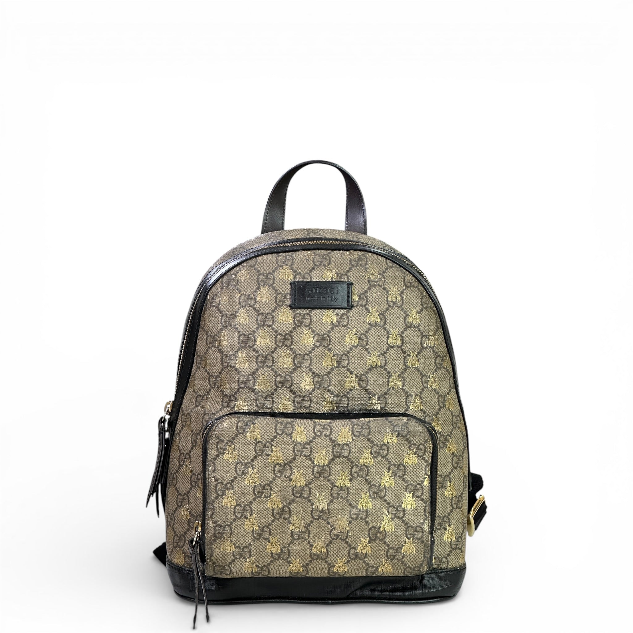 Gucci Bees Backpack Small GG Supreme Canvas