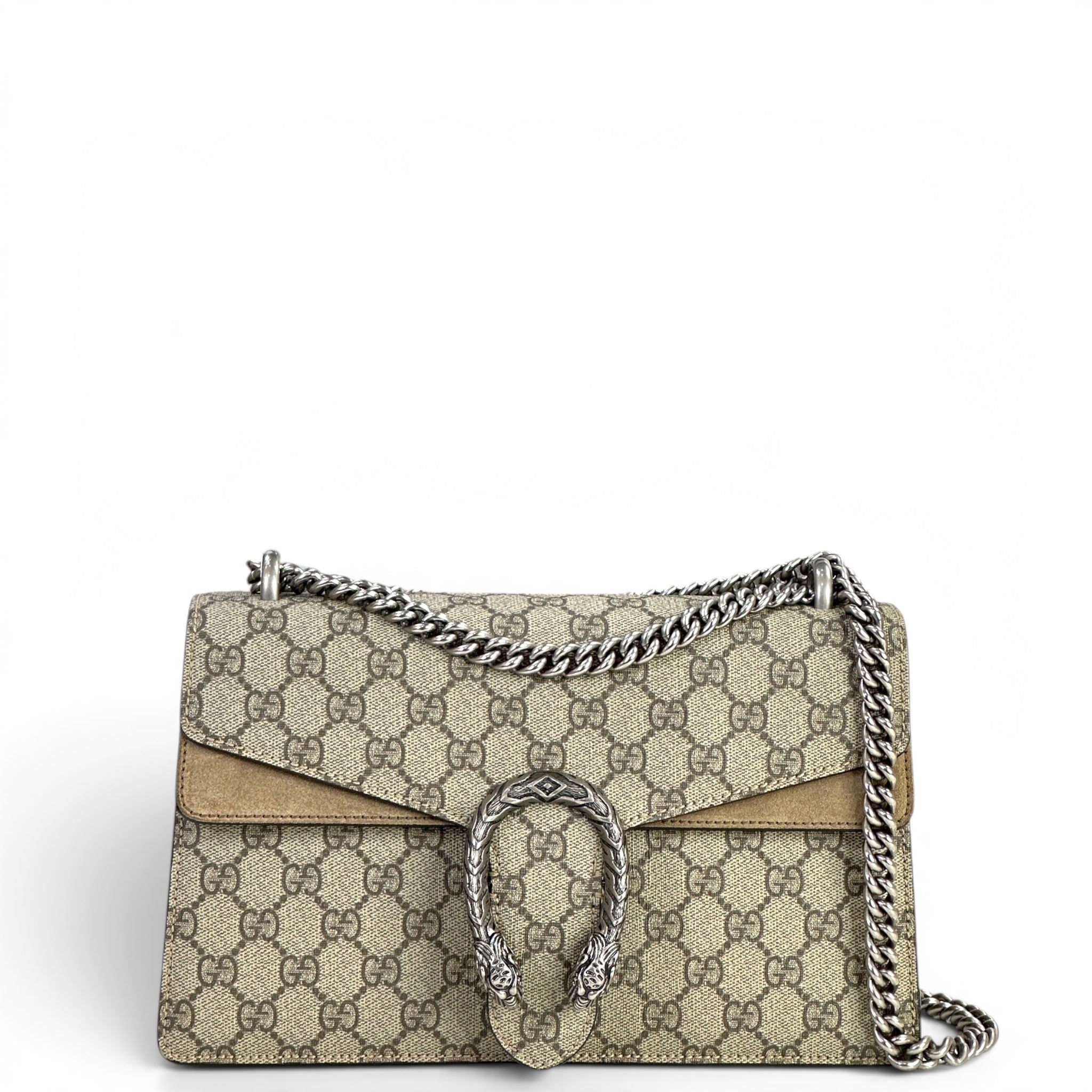 Gucci Dionysus Beige GG Supreme Canvas Shoulder Bag