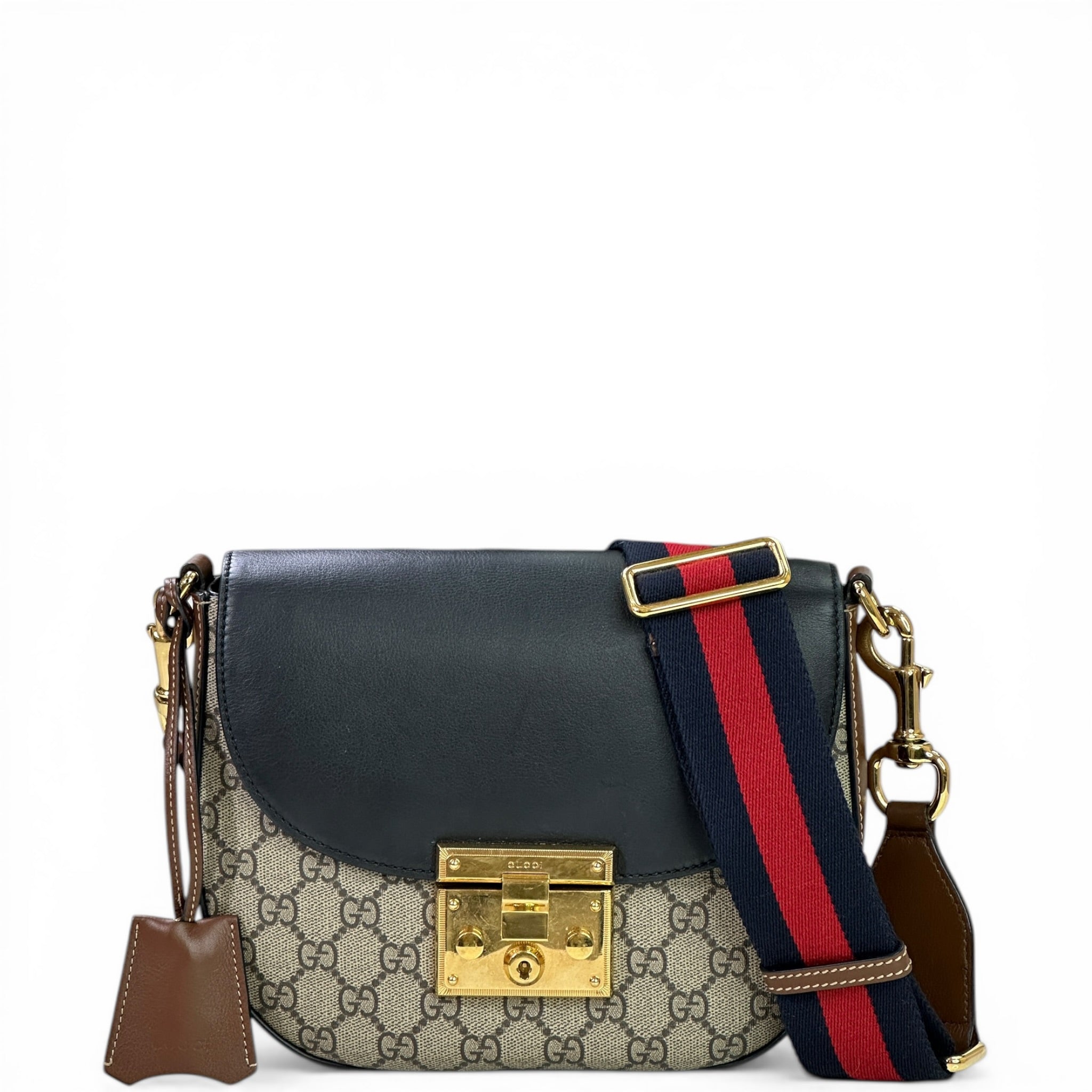 Buy Gucci Blue Leather Small Interlocking G Crossbody Bag Online