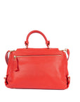 Red Leather Sofia Top Handle Bag