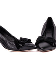 Rosalind Leather Pumps with Decorative Knot