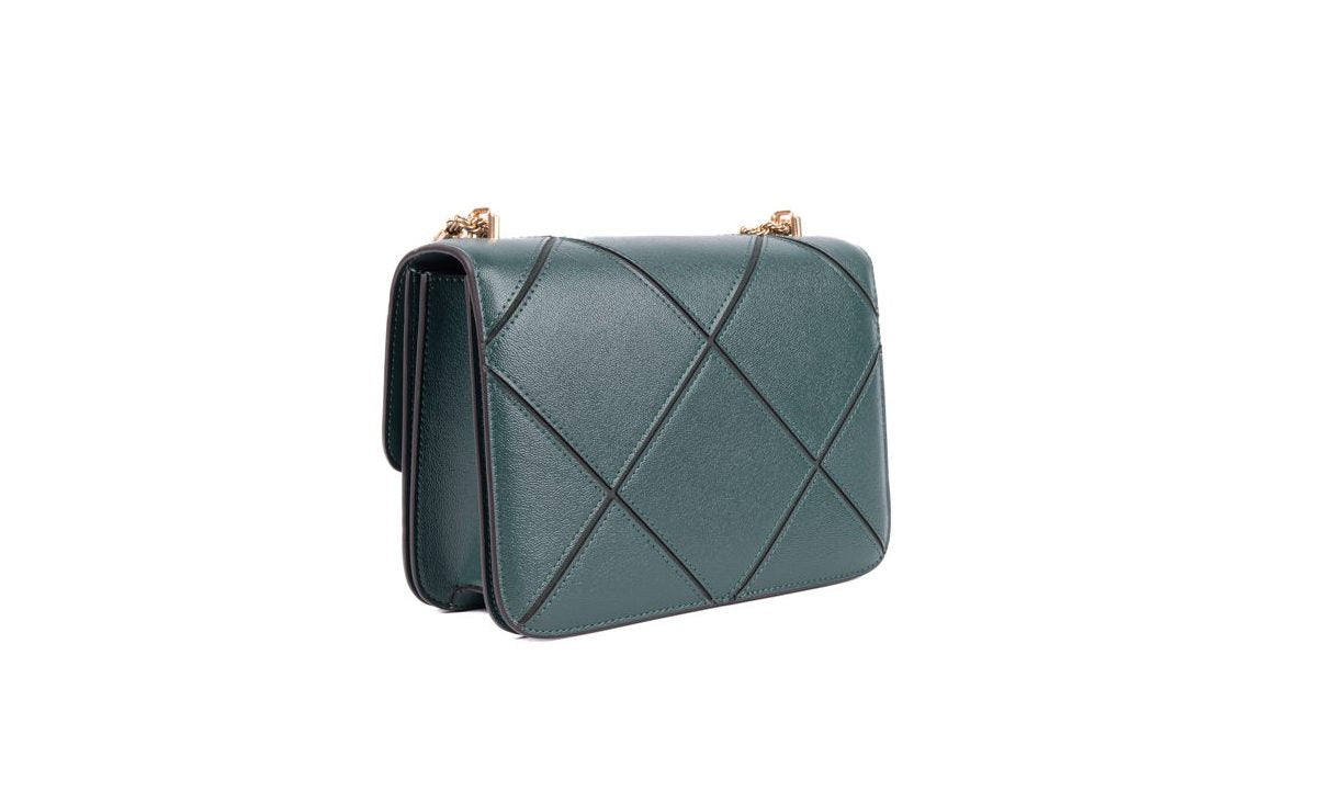 Eleanor Quilted Crossbody Bag In Green