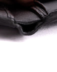 Black Leather and Canvas Interlocking G Bifold Wallet