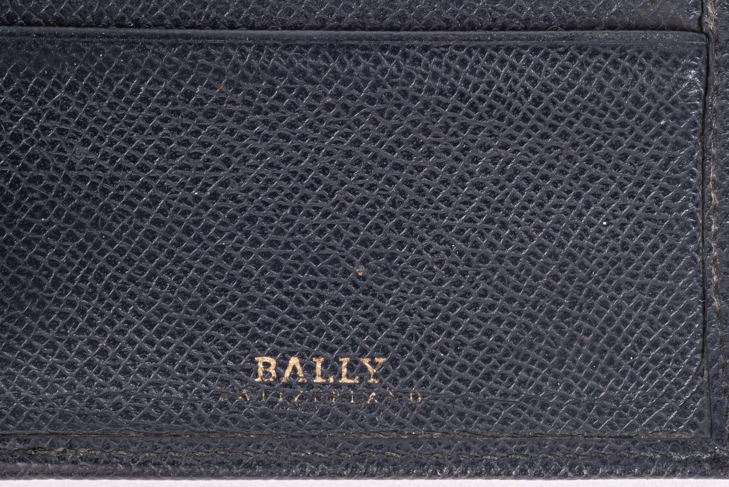 Lollten Men&#39;s Navy Leather Bifold Wallet