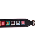 Multicolor Leather Studded Strap You Shoulder Bag Strap