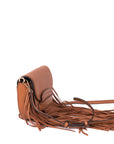 Brown Fringe Crossbody Bag