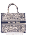 Christian Dior Blue Toile De Jouy Embroidery Book Tote