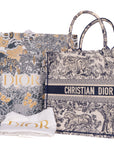 Christian Dior Blue Toile De Jouy Embroidery Book Tote