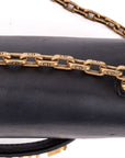 Black Smooth Leather J'Adior Chain Flap Bag